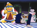 N.M.E. Sales Guy being teased by King Dedede and Escargoon