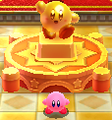 The statue of Kirby found in the main lobby