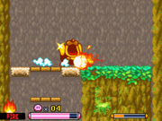 Fire Kirby battles Mr. Frosty