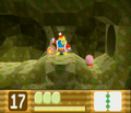 Kirby can progress thanks to Dedede's efforts.