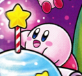 Kirby with the Star Rod in Find Kirby!! (Fountain of Dreams)