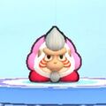 Kirby wearing the Goriath Dress-Up Mask in Kirby's Return to Dream Land Deluxe