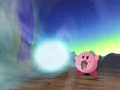 Kirby inhales a Smash Punch.