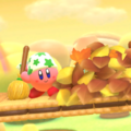Tip image of Cleaning Kirby sweeping away leaves