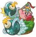 Artwork of the Double Bomb Bowl card from Kirby no Copy-toru!
