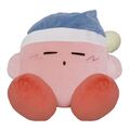 Plushie of Sleep Kirby from the "Kirby of the Stars PUPUPU FRIENDS" merchandise line, manufactured by San-ei