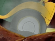 The acid starts to eat away at the wheels of the Royal Racecar.