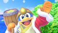 King Dedede waving at the player