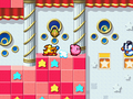 Kirby and Simirror continue to run through the castle.