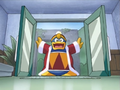 King Dedede barges into Yabui's clinic uninvited.