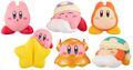 Gashapon Kirby-themed Hugcot figurines by Bandai