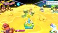 Kirby explores the Planet Popstar world map