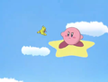 Tokkori tells Kirby where to find the chick.