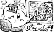 Artwork for the winners announcement of the screenshot category of the "Kirby: Planet Robobot Drawing and Screenshot Challenge" (European version)