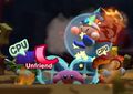 Kirby using Unfriend in Kirby Star Allies