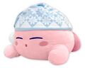 Big "Mochi Mochi" plushie of a winter-themed Sleep Kirby
