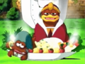 King Dedede and Escargoon are baked to a fine crisp.