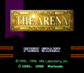 The Arena title screen