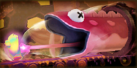 Credits picture of Kirby in the process of inhaling a Land Barbar
