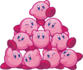 A pyramid of Kirbys