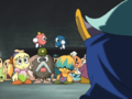 Kit Cosmos reports to Meta Knight with his recruits.