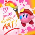 "You're a work of art!" Kirby Star Allies-themed Valentine's Day card