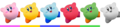Kirby's alternate colors from Super Smash Bros. Brawl