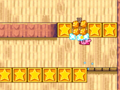 Kirby headbutts some Star Blocks in his way