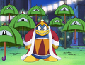 King Dedede flanked by his Drifters