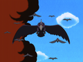 Crowemon in his monster form leading the crows