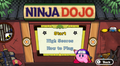 Title screen for Ninja Dojo from Kirby's Return to Dream Land