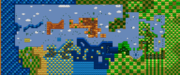 DNEW4 - A level with colorful blocks and tilesets.