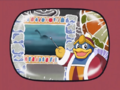 King Dedede attempting to prove the existence of the Loch Ness monster on Channel DDD