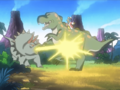 King Dedede dreaming he is riding fire-breathing dinosaurs