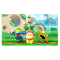 Guest Star ???? Star Allies Go! credits picture from Kirby Star Allies, featuring Sir Kibble and co. waving goodbye