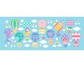 Hand towel from the "Memorial Balloon" merchandise line, featuring Gooey with Nago, Pitch and ChuChu