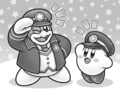 Kirby and King Dedede, suited up for the occasion