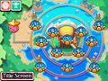 The overworld map for Dedede Resort with all stages revealed.
