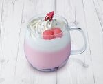 Kirby Cafe Pleasant spring Hot cherry blossoms latte.jpg