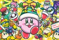 Christmas 2020 illustration from the Kirby JP Twitter, featuring Sleigh Bell Kirby