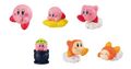 Gashapon Kirby-themed Hugcot figurines by Bandai
