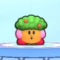 Kirby wearing the Whispy Woods Dress-Up Mask in Kirby's Return to Dream Land Deluxe