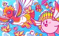Illustration from the Kirby JP Twitter featuring two Twizzys