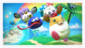 Gooey appears alongside Rick, Kine, Coo and Marx in this ending illustration from Guest Star ???? Star Allies Go!