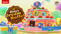 The title screen of the game, featuring the home table cake decorated with many Character Treats