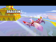 The Dragoon as seen in the City Trial ending of Kirby Air Ride