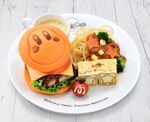 Kirby Cafe Waddle Dee Hamburger (Miso Katsu) & Meat Sauce Pasta with steamed vegetables.jpg