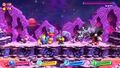 Battling Bugzzy using Water in Kirby Star Allies