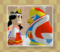 King Dedede stoically receives his medal.