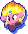 Pause screen artwork of an allied Burning Leo from Kirby Star Allies